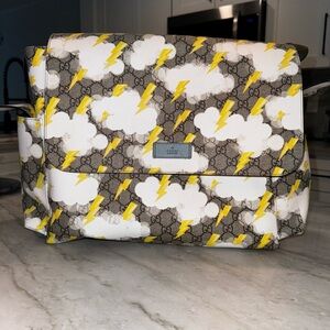 Gucci GG Supreme Lightening Bolt Changing/Diaper Bag